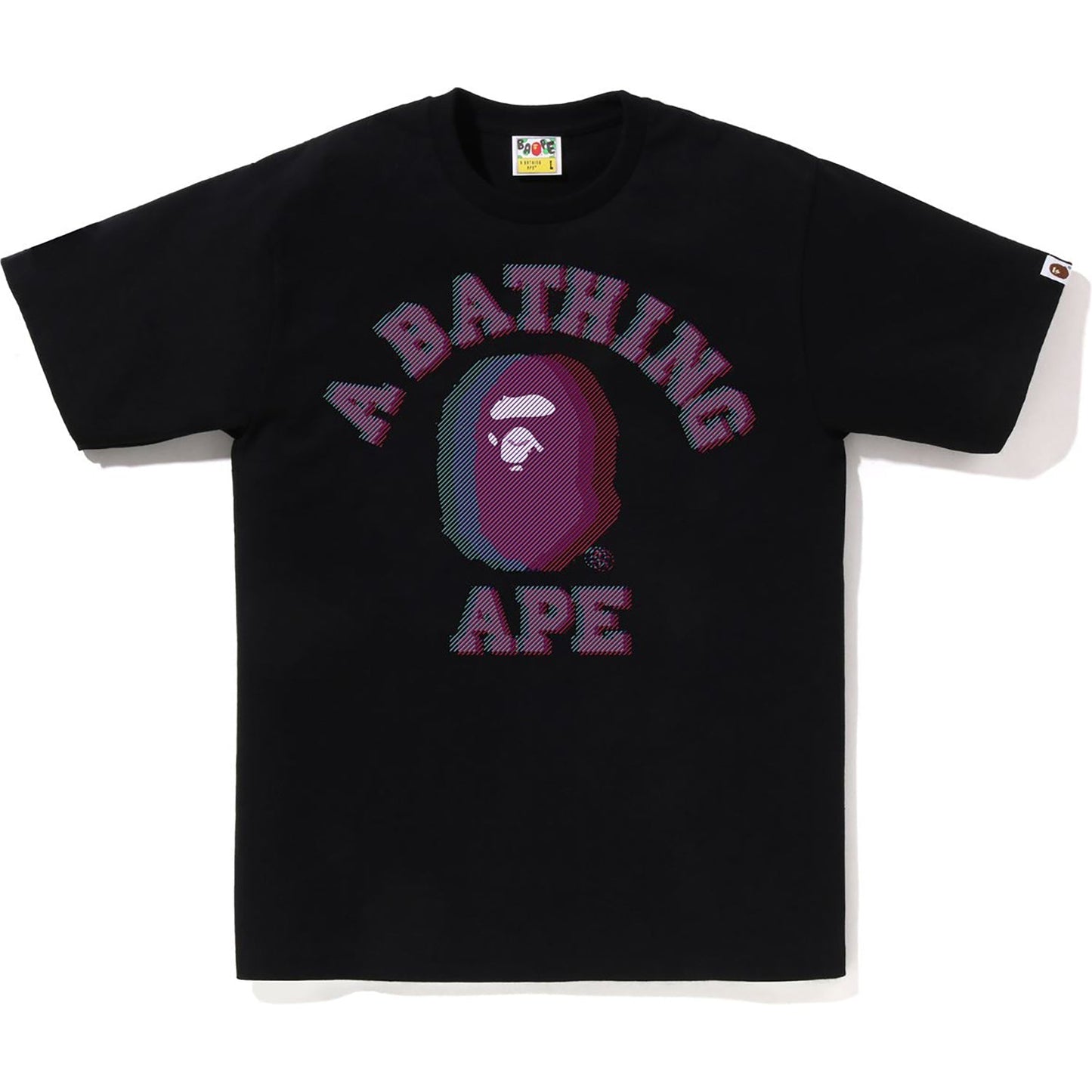 Bape Glitch Art College Black Tee