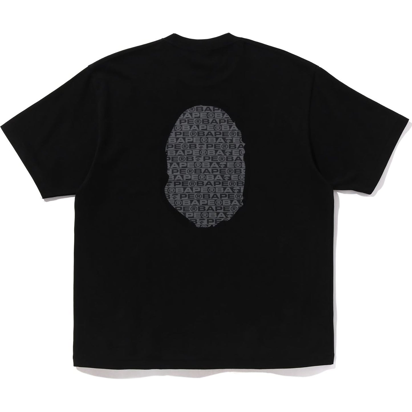 Bape Lux Sport Pattern Ape Head Relaxed Fit Black Tee