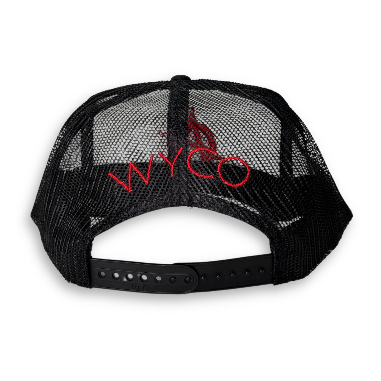 WyCo Vintage Black White Red Trucker Hat
