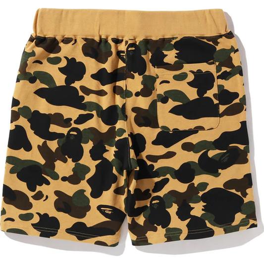 A Bathing Ape 1st Camo Yellow x Silver Sweatshorts