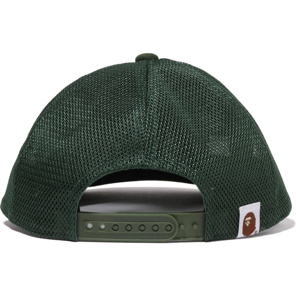 A Bathing Ape Color Camo NYC Logo Green Mesh Cap