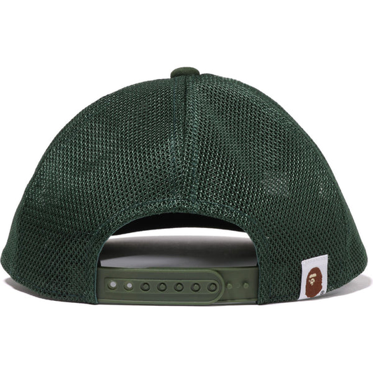 A Bathing Ape Color Camo NYC Logo Green Mesh Cap