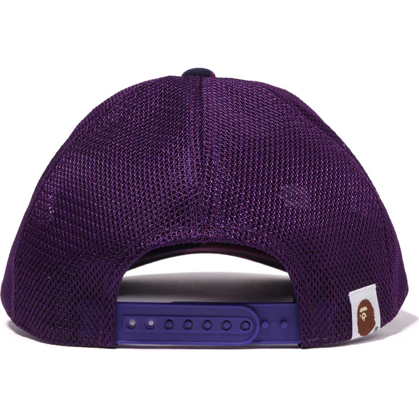 A Bathing Ape Color Camo NYC Logo Purple Mesh Cap