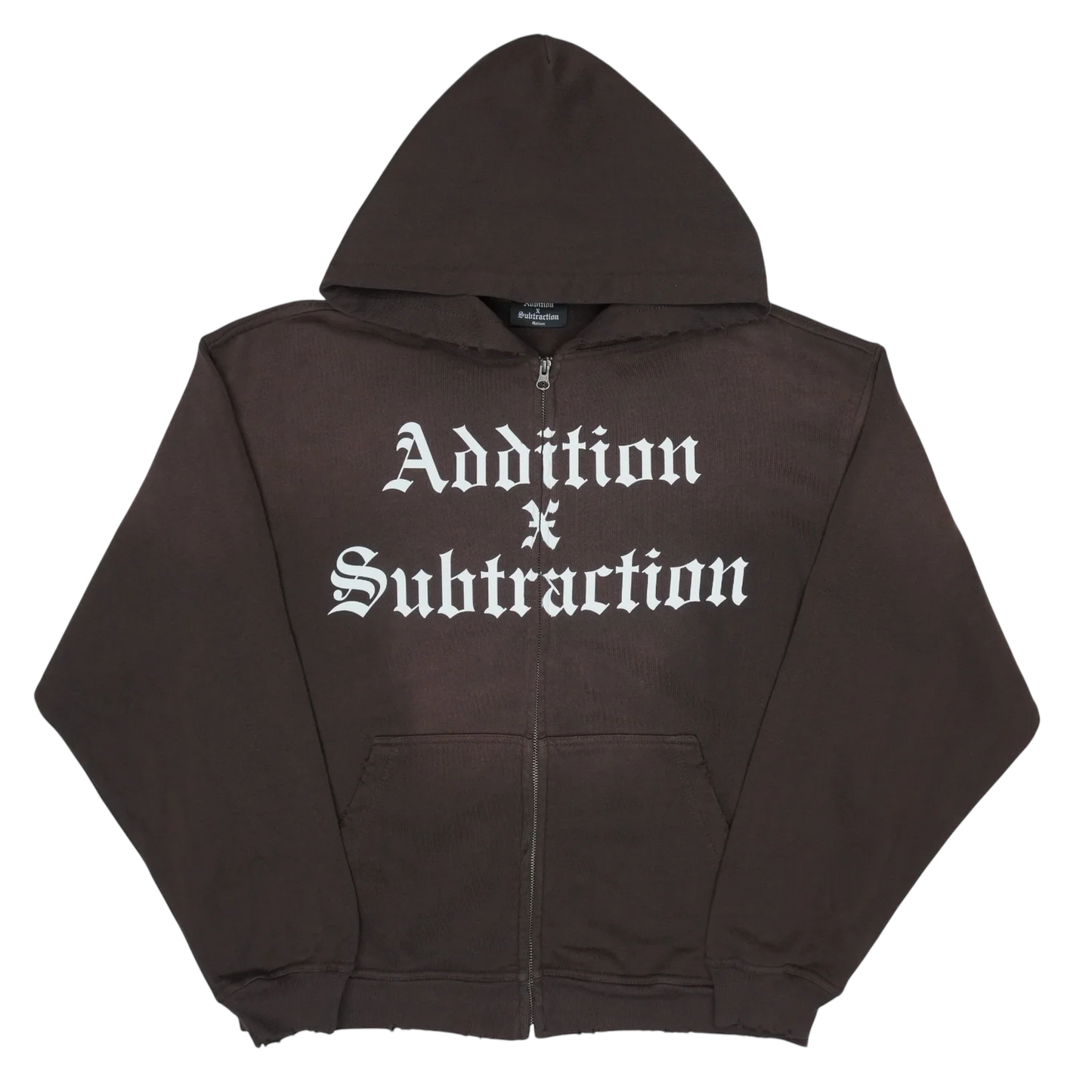 ABS New Beginnings Vintage Wash Brown Zip Up Hoodie