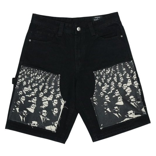 Addition By Subtraction Watch Party Black Denim Shorts