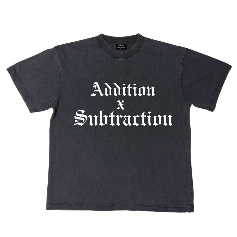 Addition By Subtraction New Beginnings Black Tee