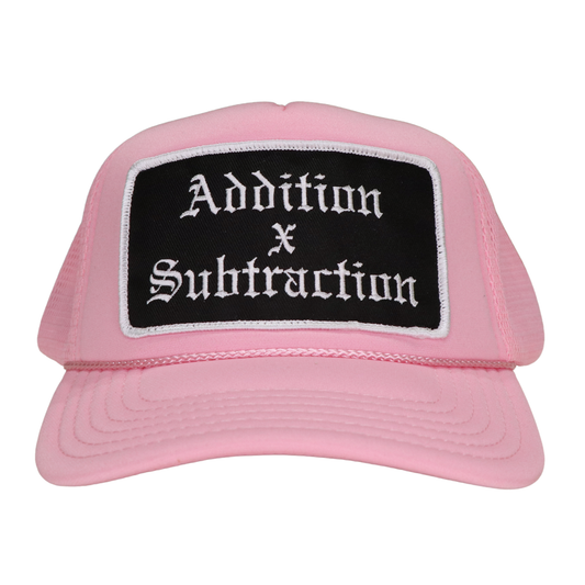 Addition by Subtraction Pink Patch Hat