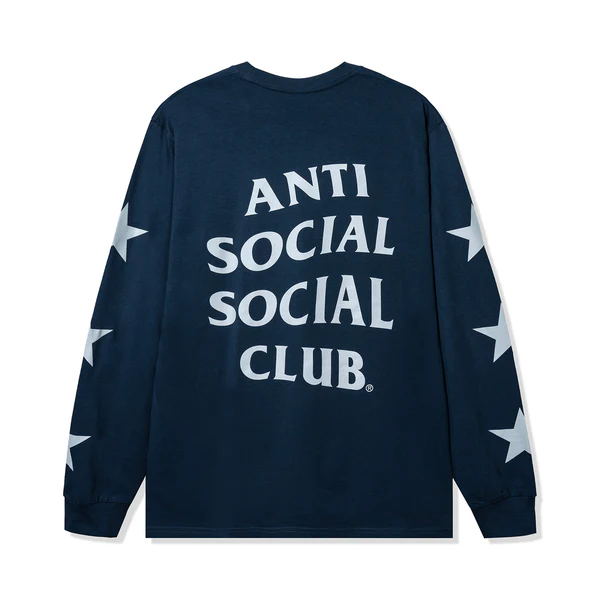 Anti Social Social Club Anxiety Star Long Sleeve Petrol Tee