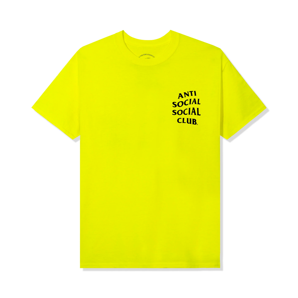 Anti Social Social Club Yellow Banded Safety Yellow Tee