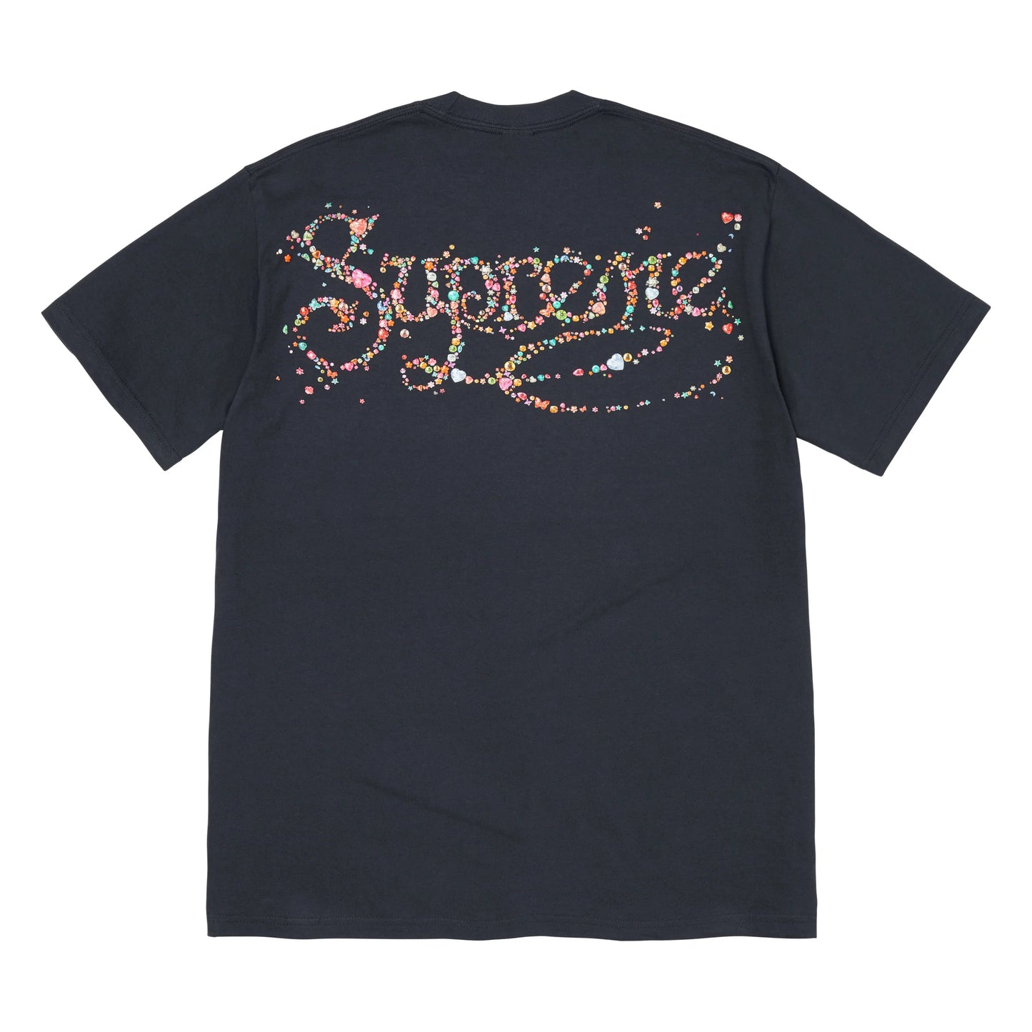 Supreme Gems navy T-shirt, front view