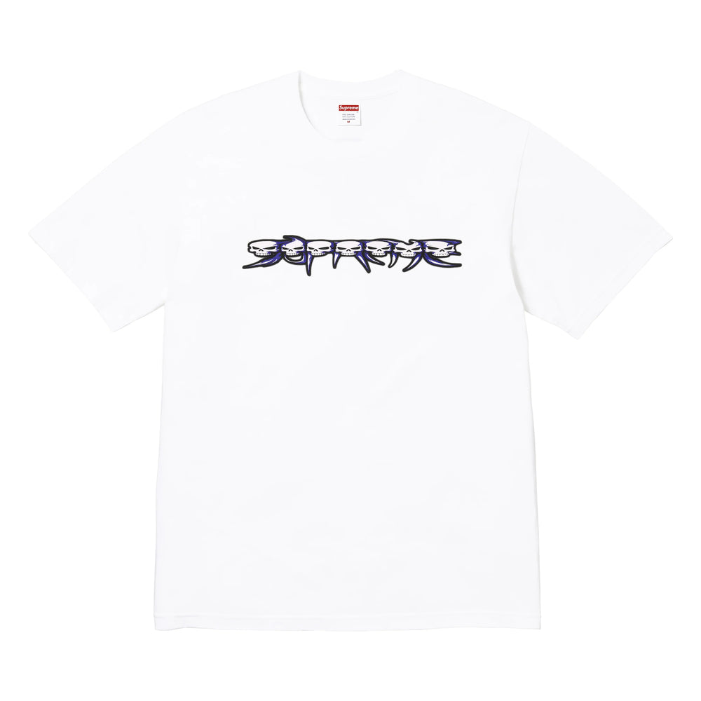 Supreme Skulls Spellout white T-shirt, front view