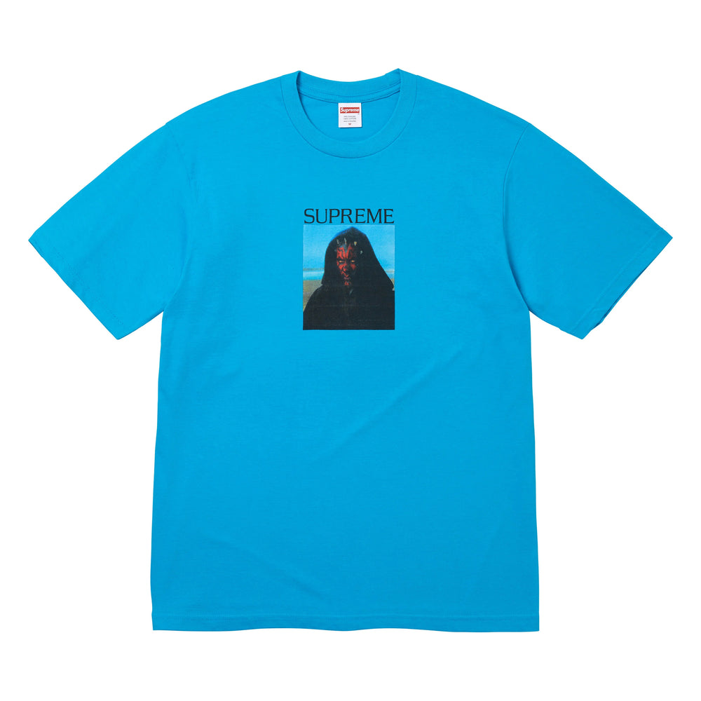 Supreme Sith bright blue T-shirt, front view