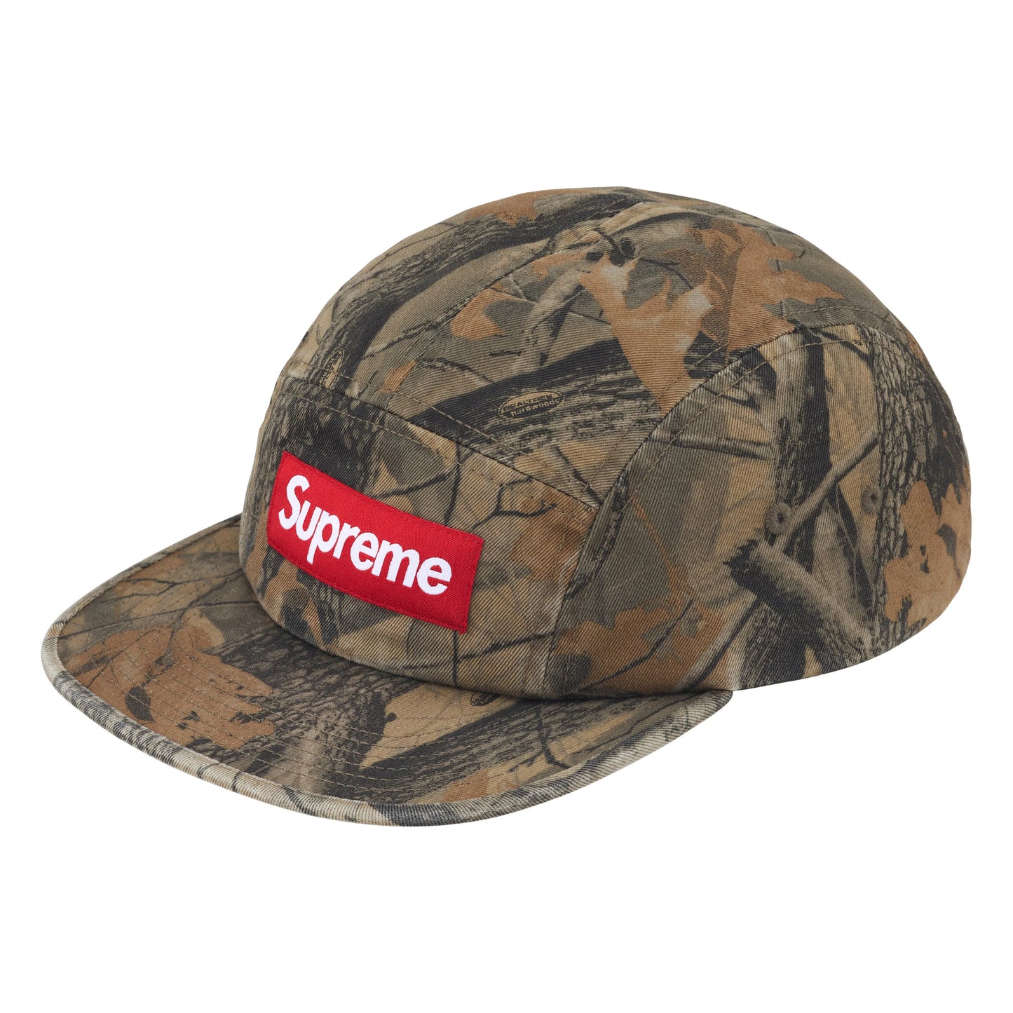 Supreme Washed Chino Twill Realtree Hardwoods Camo realtree® hardwoods camo camp cap, front view