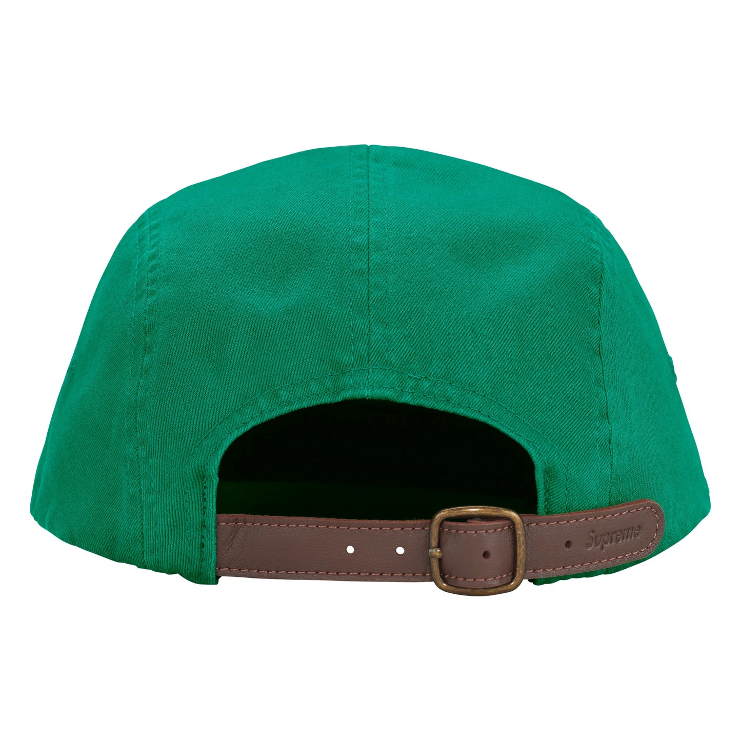 Supreme Washed Chino Twill green camp cap, back view