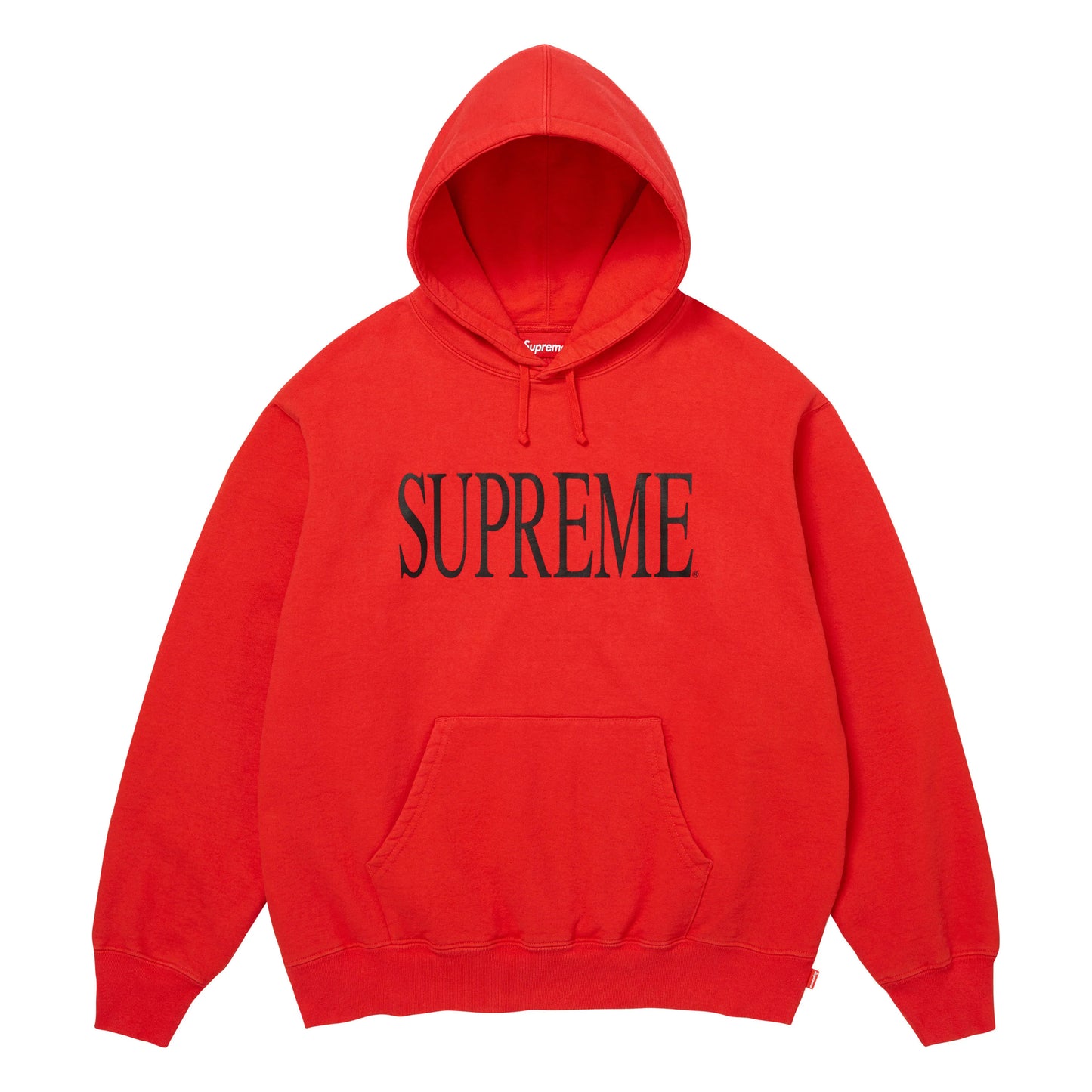Supreme Capital dark orange hoodie, front view