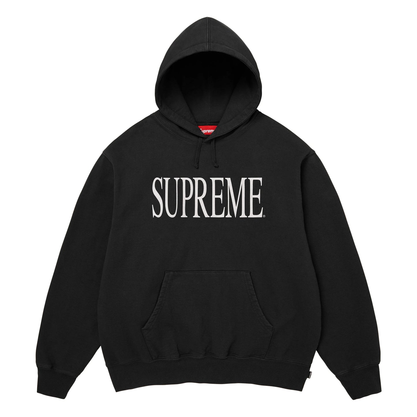 Supreme Capital black hoodie, front view