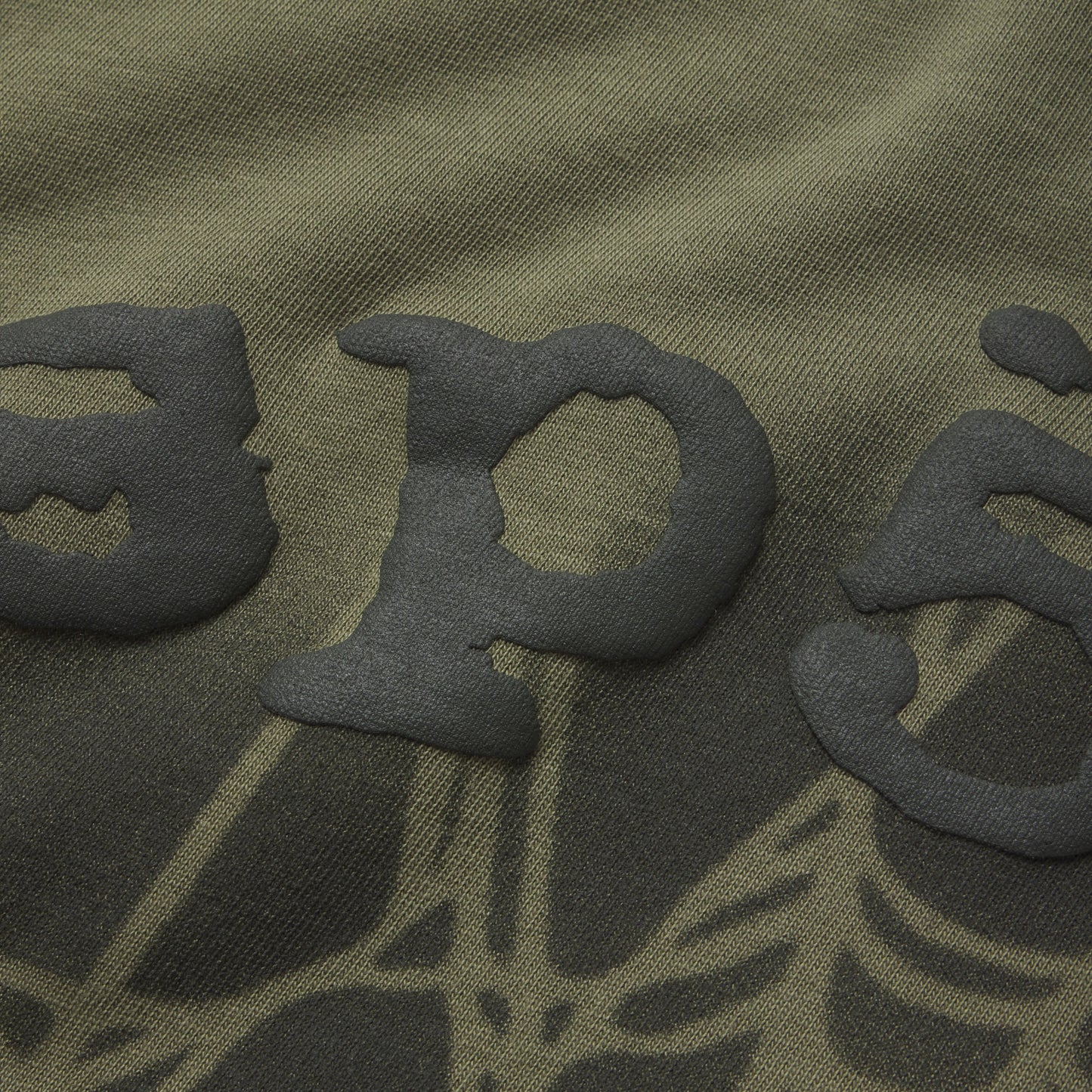 Sp5der Distressed OG Web V2 Olympian Long Sleeve fabric detail