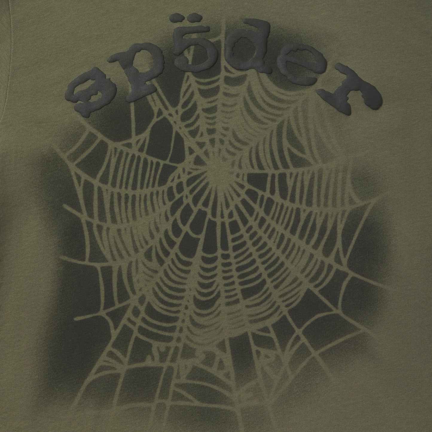 Sp5der Distressed OG Web V2 Olympian Long Sleeve print detail