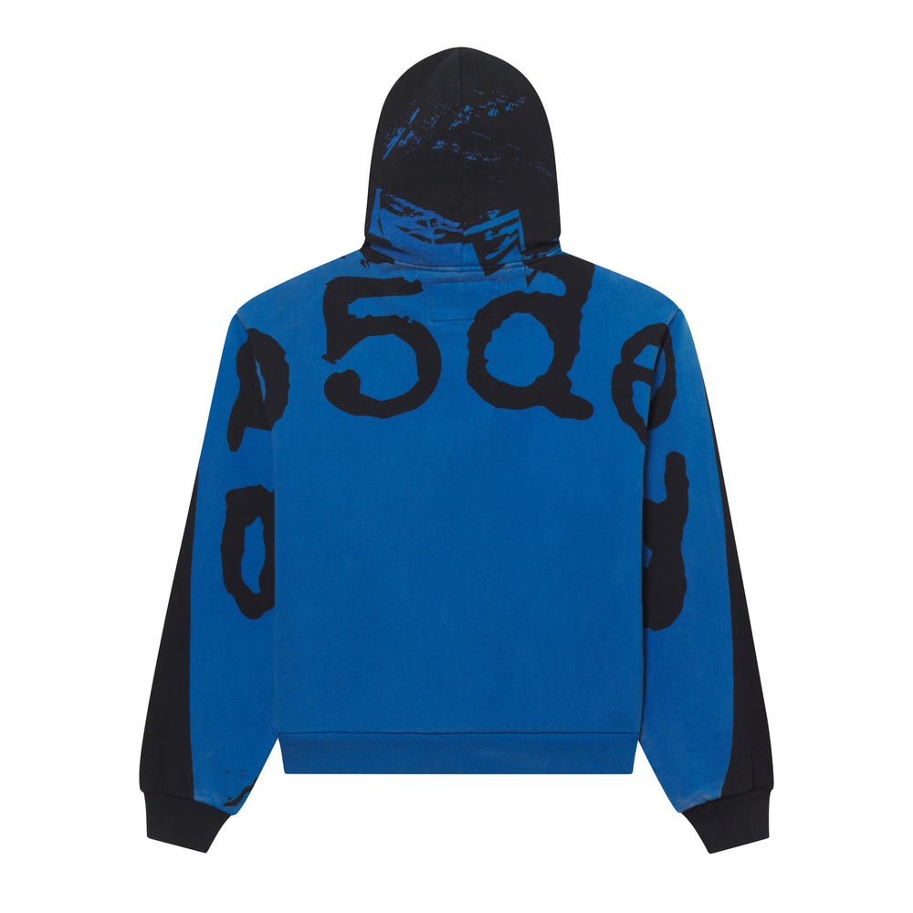 Sp5der Overprint Onyx Zip Hoodie back