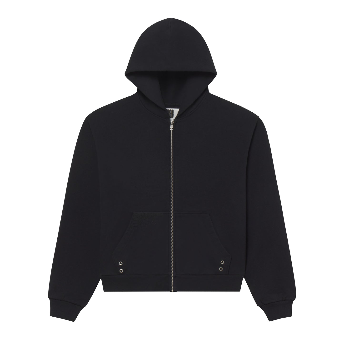 Sp5der Overprint Onyx Zip Hoodie front