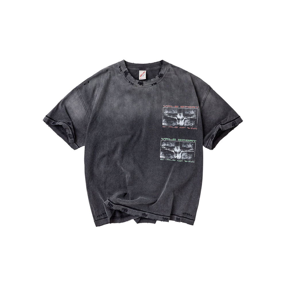 Vale Holy Spirit Washed black T-shirt, front view