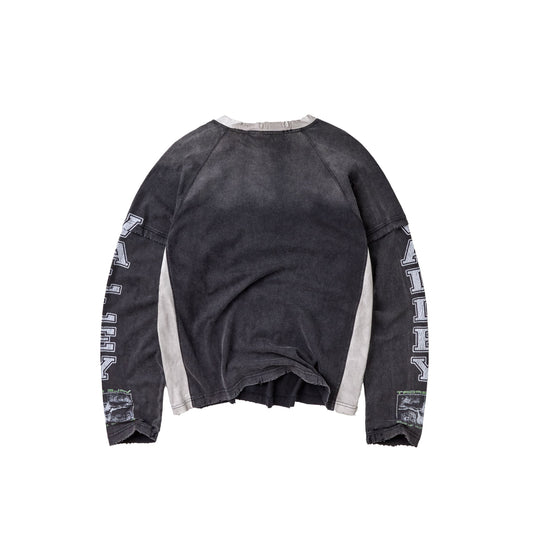 Vale Holy Spirit Washed black long sleeve shirt, back view