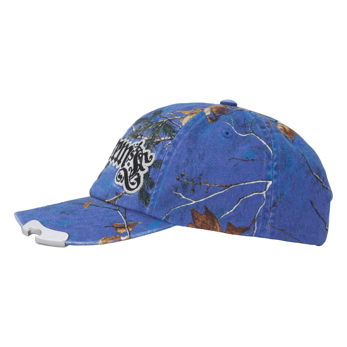 Supreme Bottle Opener realtree xtra royal camo 6-panel cap, side view