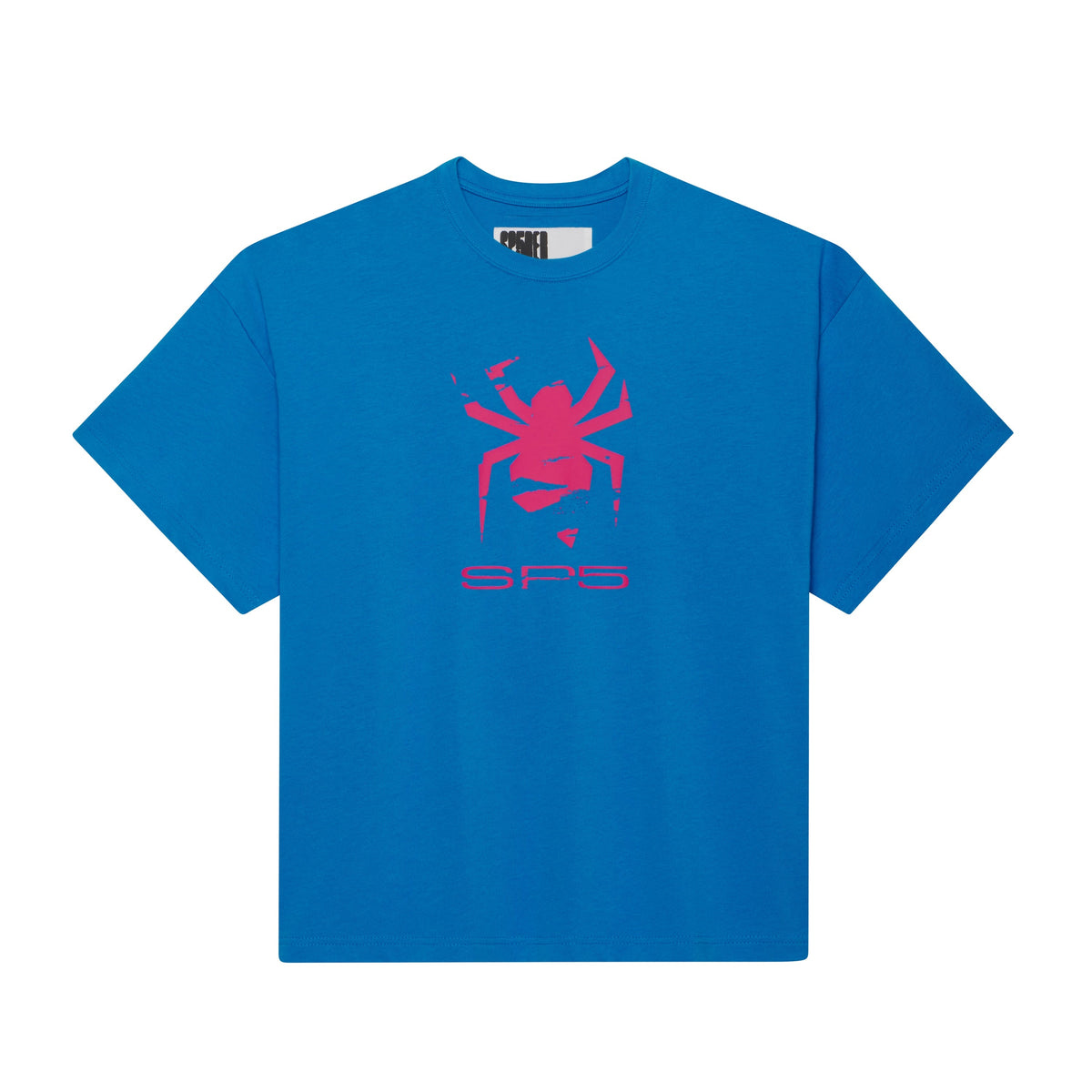 Sp5der Distressed Crawler atlantic T-shirt, front view