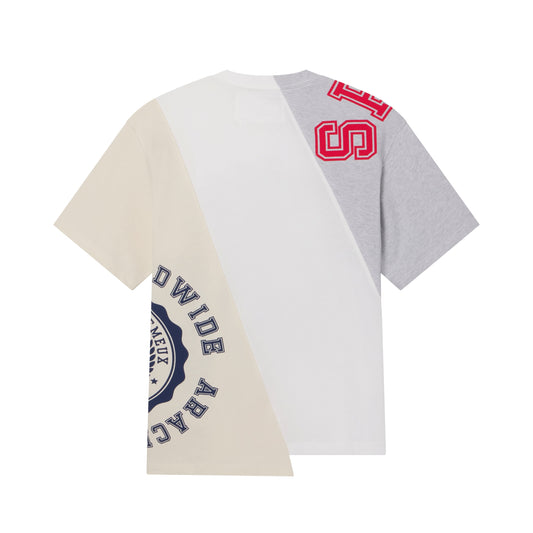 Sp5der Asymmetrical 5 heather grey T-shirt, back view