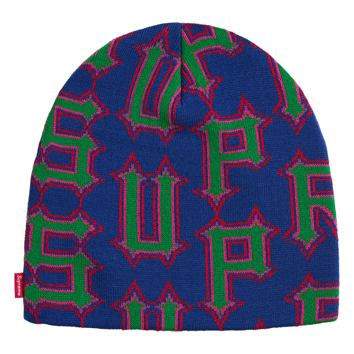 Supreme Spike royal beanie, front view