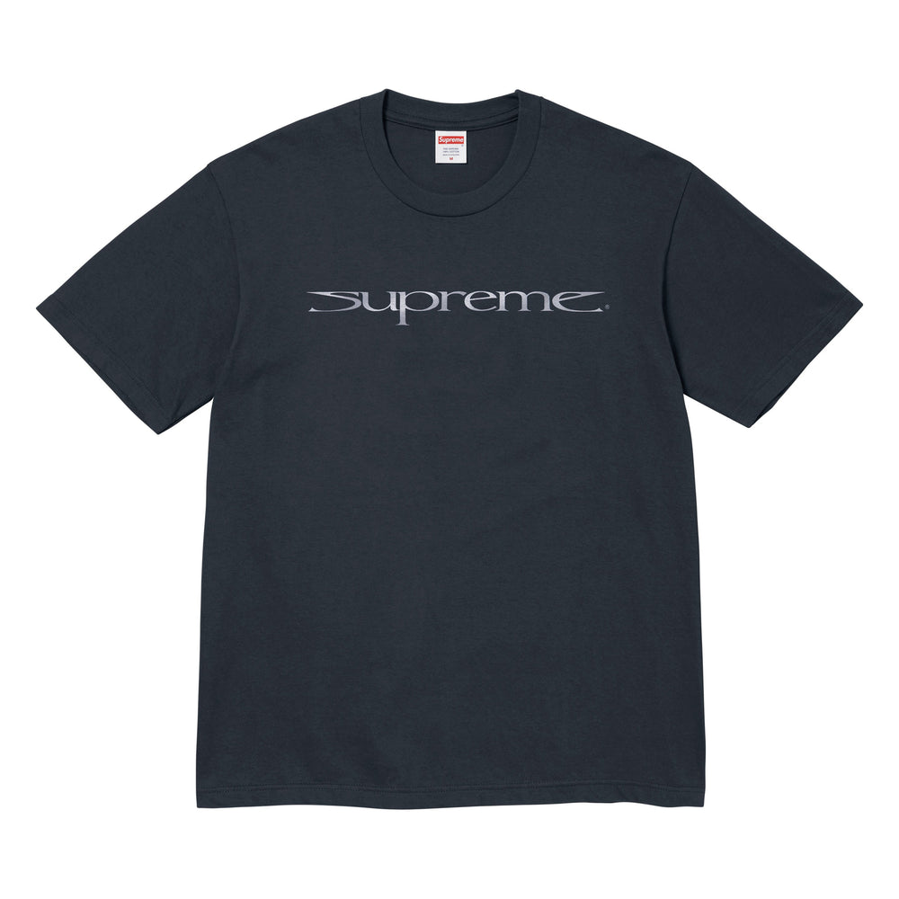 Supreme Sharp navy T-shirt, front view