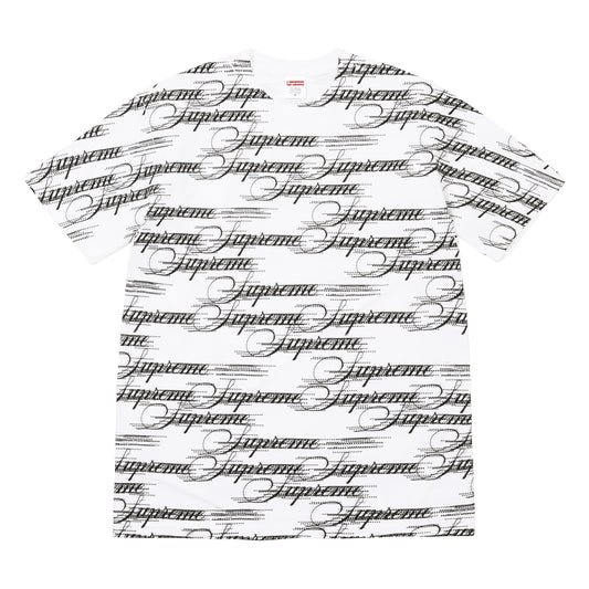 Supreme Script white T-shirt, front view