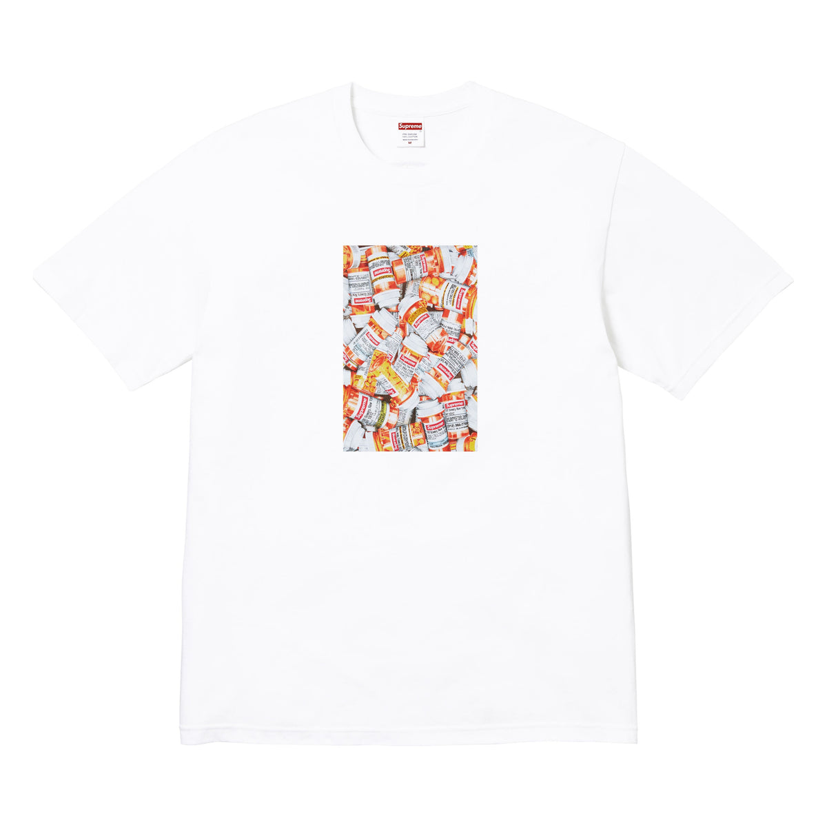 Supreme Pills white T-shirt, front view