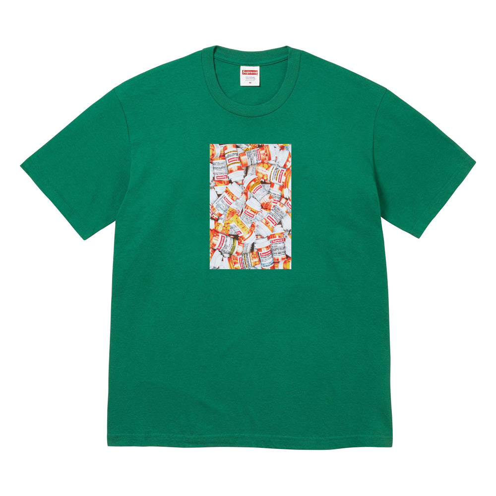 Supreme Pills light pine T-shirt, front view