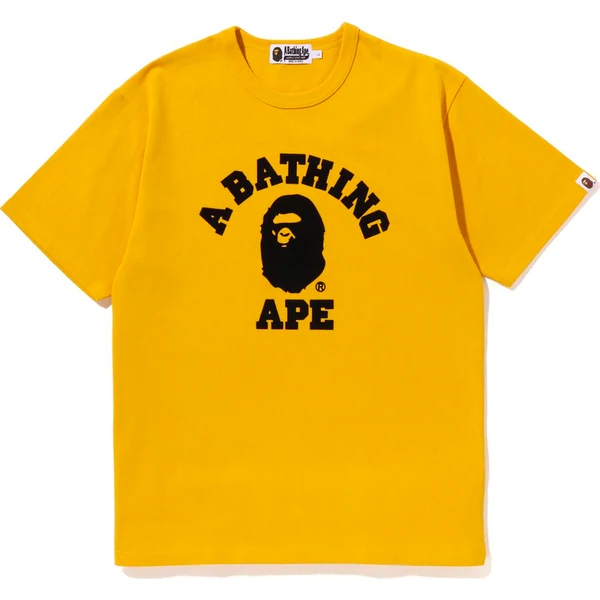 A Bathing Ape Bape College Gold Heavyweight Tee