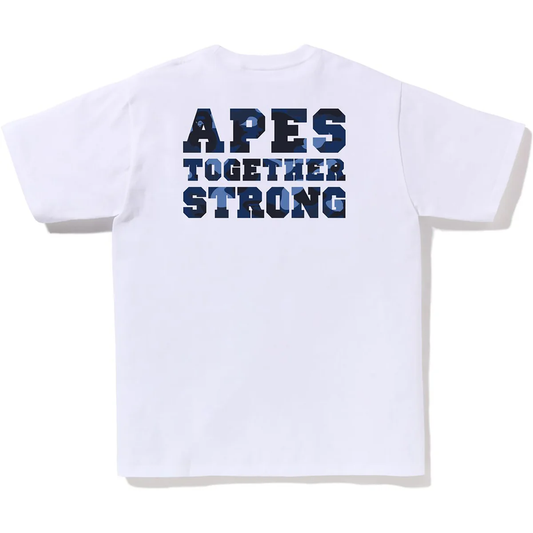 Bape Color Camo College ATS White Tee