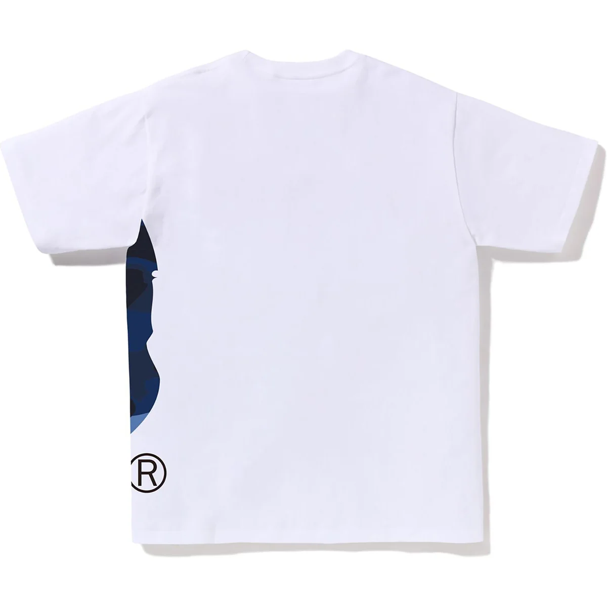Bape Color Camo Side Big Ape Head White Blue Tee