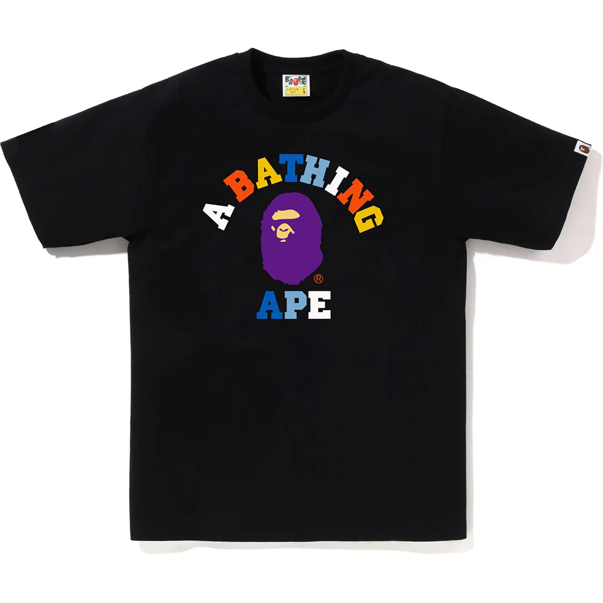 Bape Colors College Black Tee