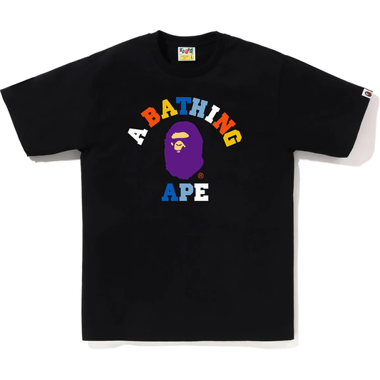 Bape Colors College Black Tee
