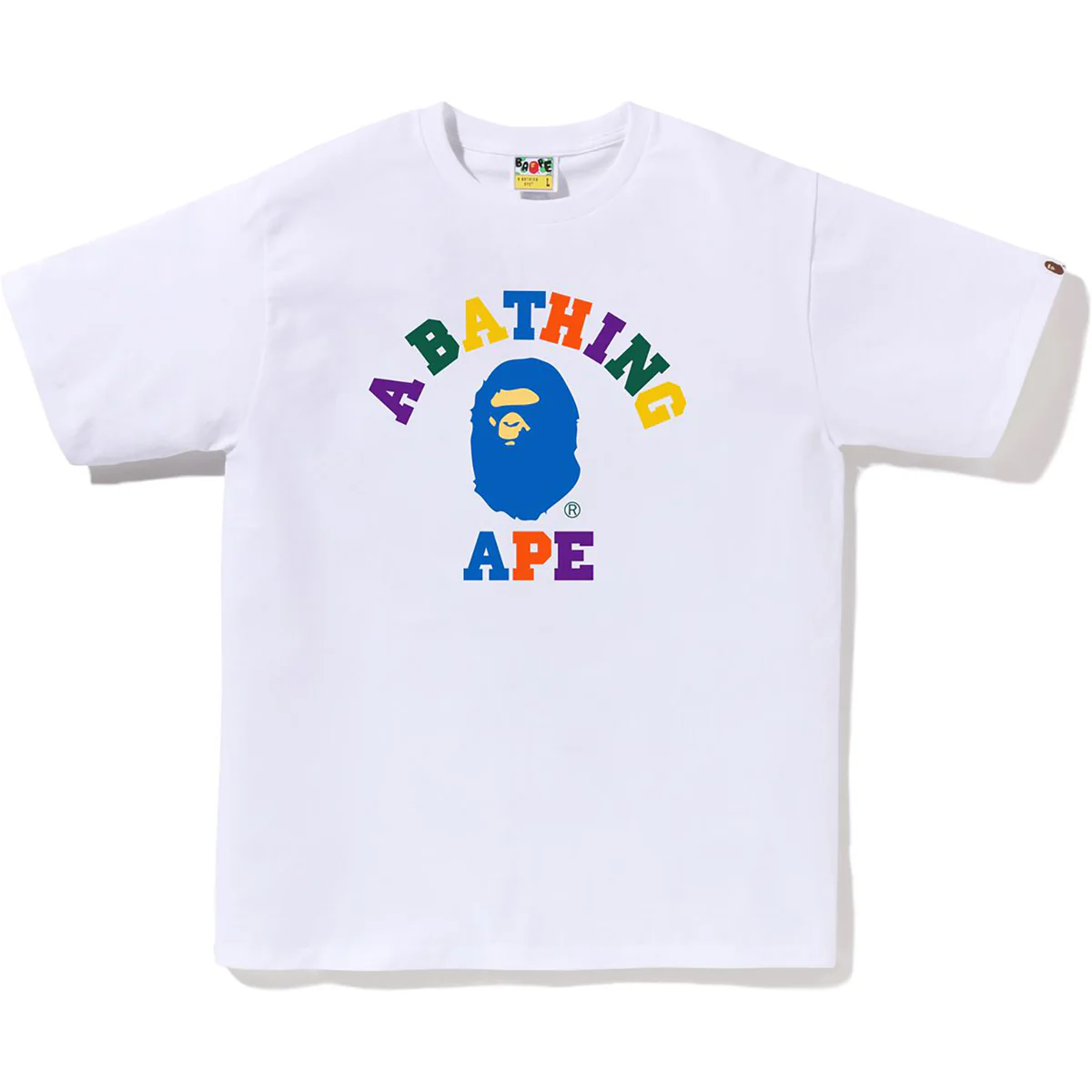 Bape Colors College White Tee