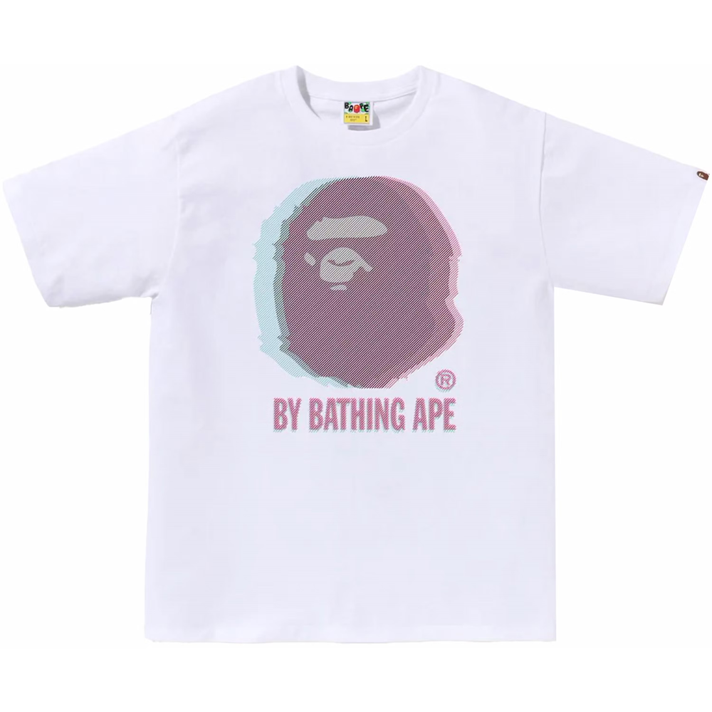 Bape Glitch Art White Tee
