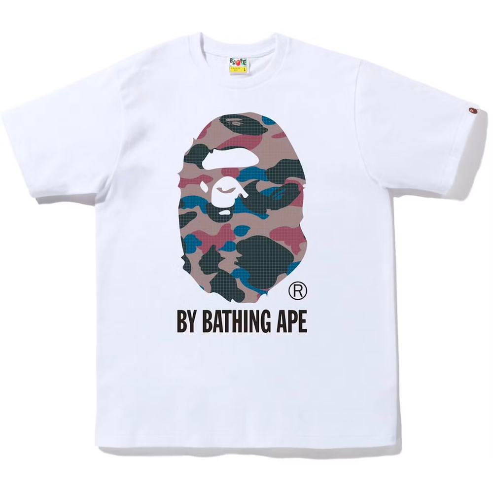 Bape Grid Camo By A Bathing Ape White Tee