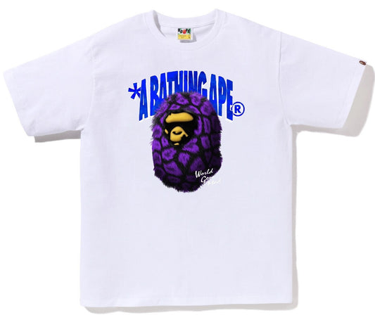 A Bathing Ape Fur Head White Tee