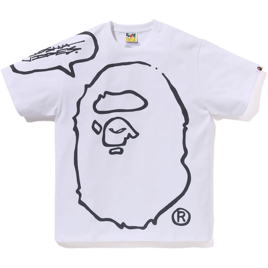Bape x Joshua Vides Ape Head White Tee