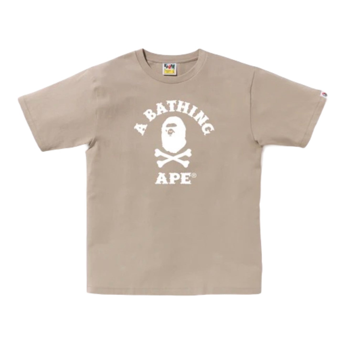 Bathing Ape Crossbone College Beige Tee