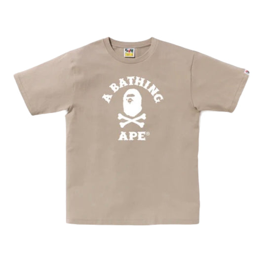 Bathing Ape Crossbone College Beige Tee