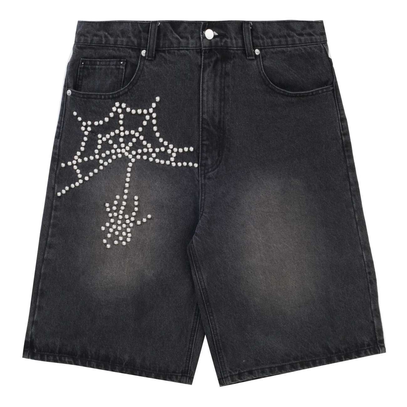 Boredom Kills BK Spider Black Denim Shorts – WyCo Vintage Broadway