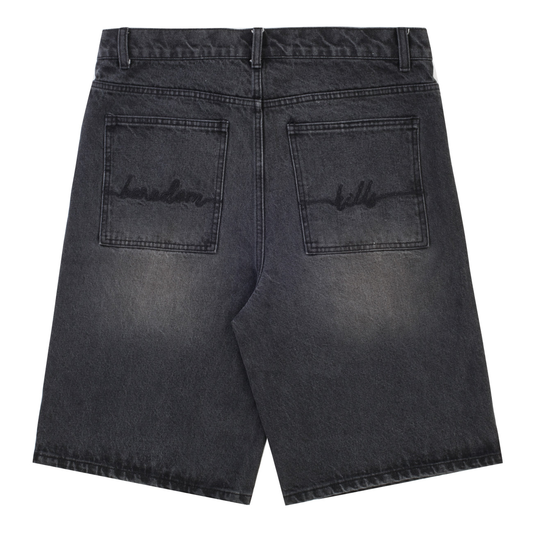 Boredom Kills BK Spider Black Denim Shorts
