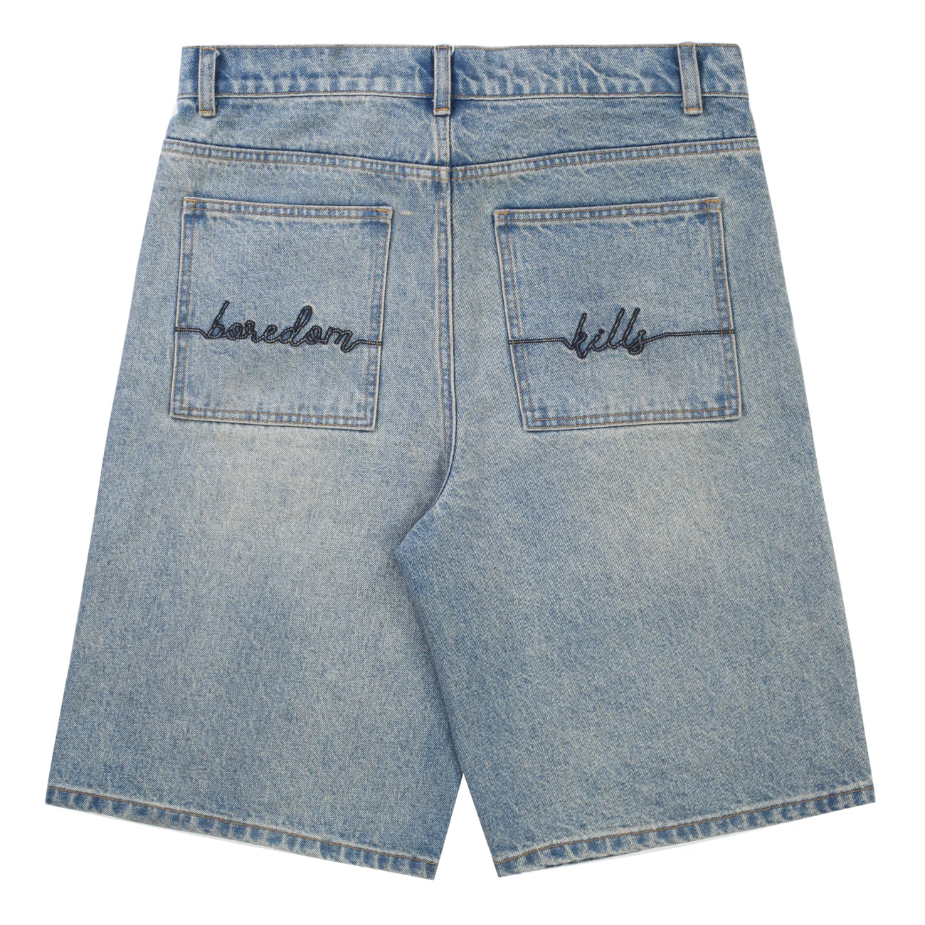 Boredom Kills BK Spider Indigo Denim Shorts