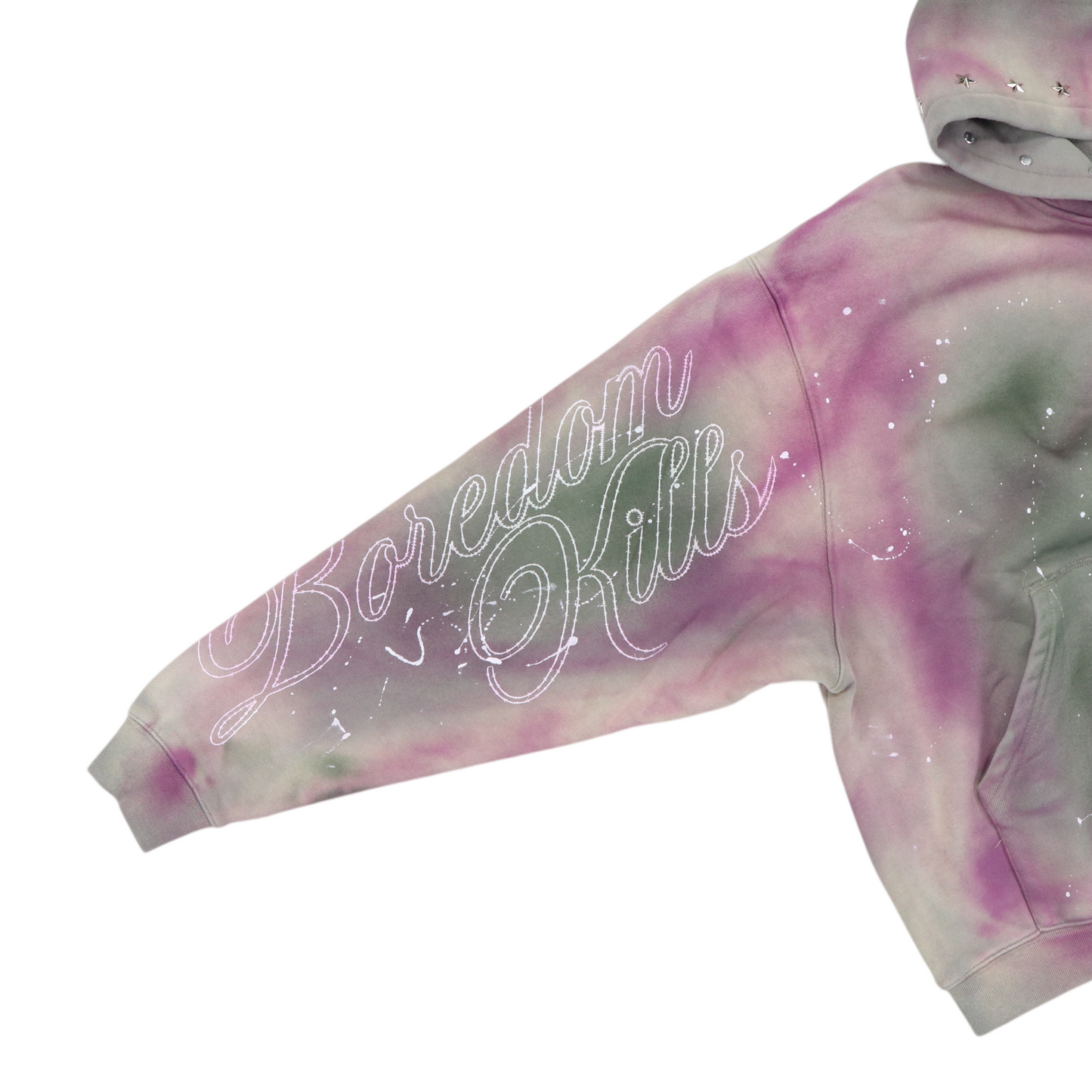 Boredom Kills Spray Paint Zip Up Hoodie